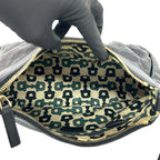 Gucci Guccissima Abbey GG Logo Pattern Leather Shoulder Bag Black — view 9
