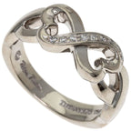 Tiffany & Co Double Loving Heart Diamond Ring 18k White Gold