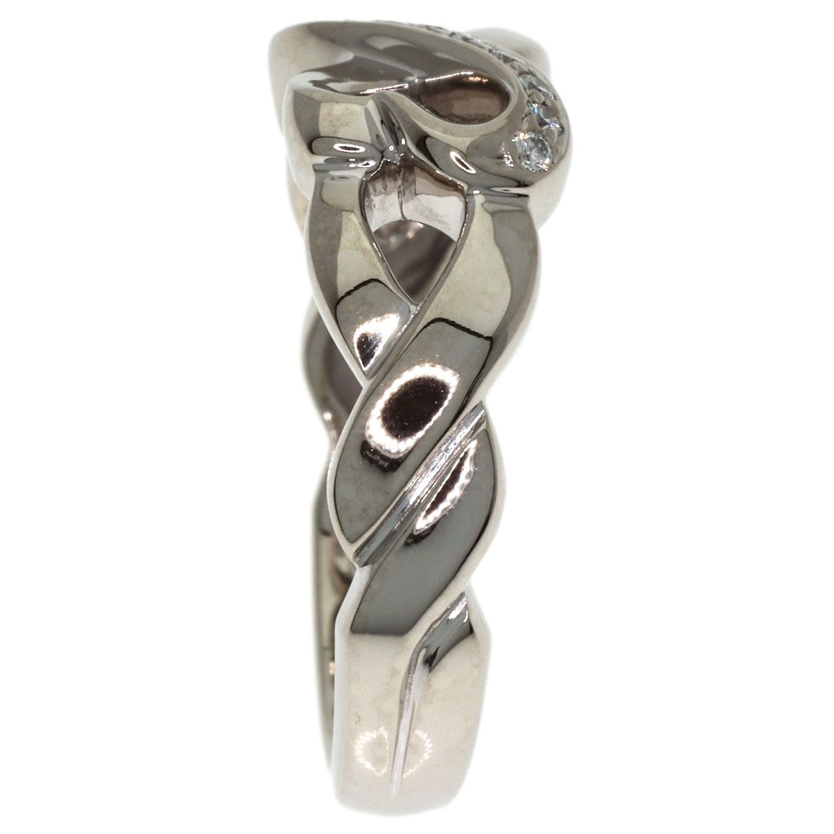 Tiffany & Co Double Loving Heart Diamond Ring 18k White Gold — view 3