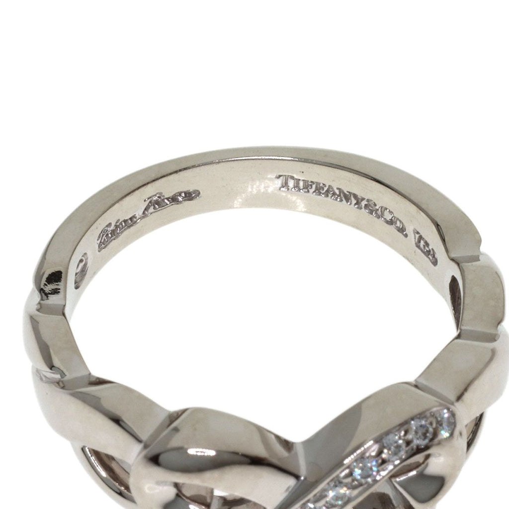 Tiffany & Co Double Loving Heart Diamond Ring 18k White Gold — view 5