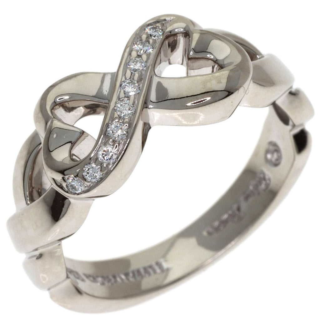 Tiffany & Co Double Loving Heart Diamond Ring 18k White Gold — view 2