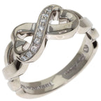 Tiffany & Co Double Loving Heart Diamond Ring 18k White Gold — view 2
