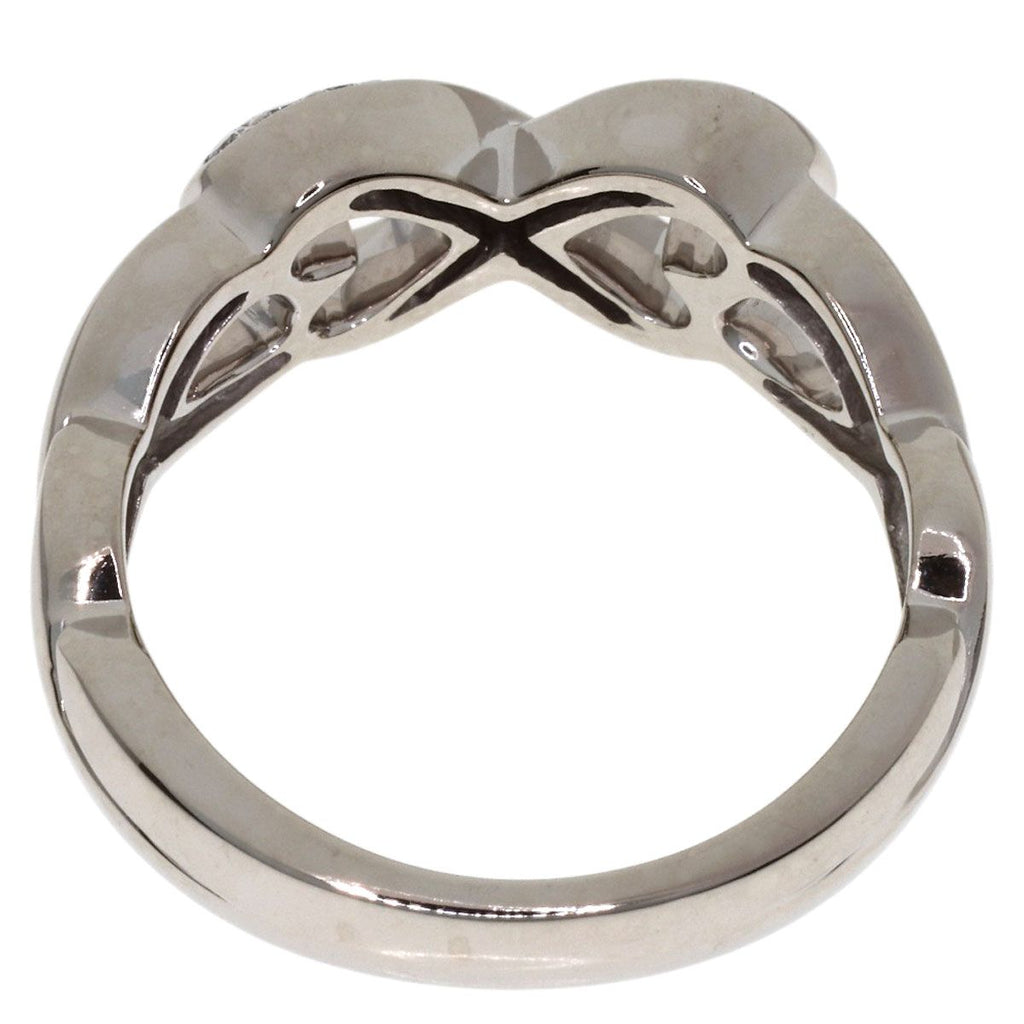Tiffany & Co Double Loving Heart Diamond Ring 18k White Gold — view 4