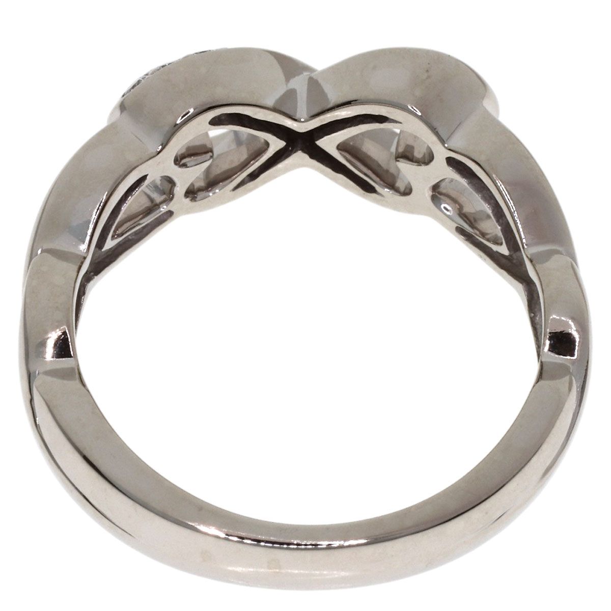 Tiffany & Co Double Loving Heart Diamond Ring 18k White Gold — view 4