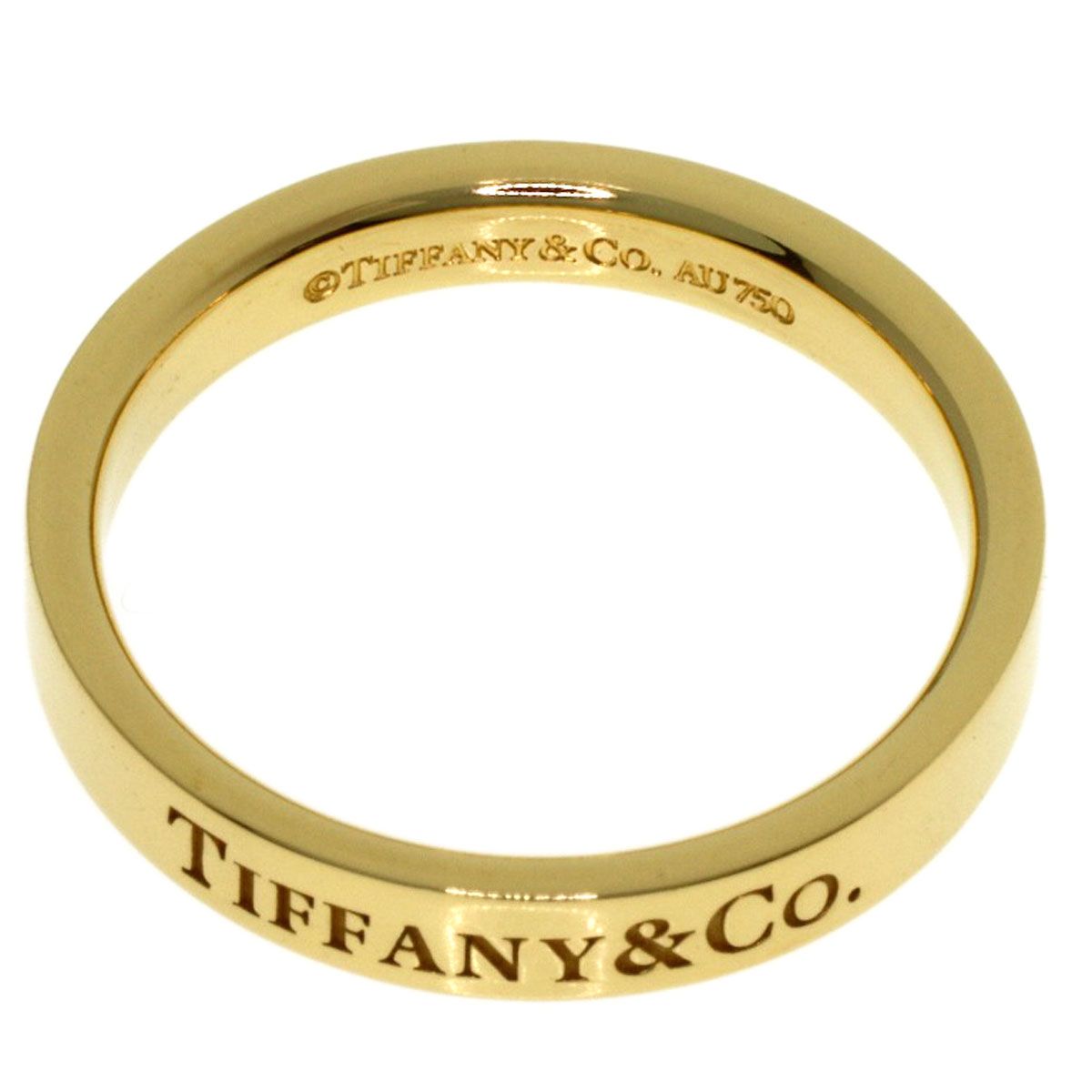 Tiffany & Co Flat Band Ring 18k Yellow Gold — view 4