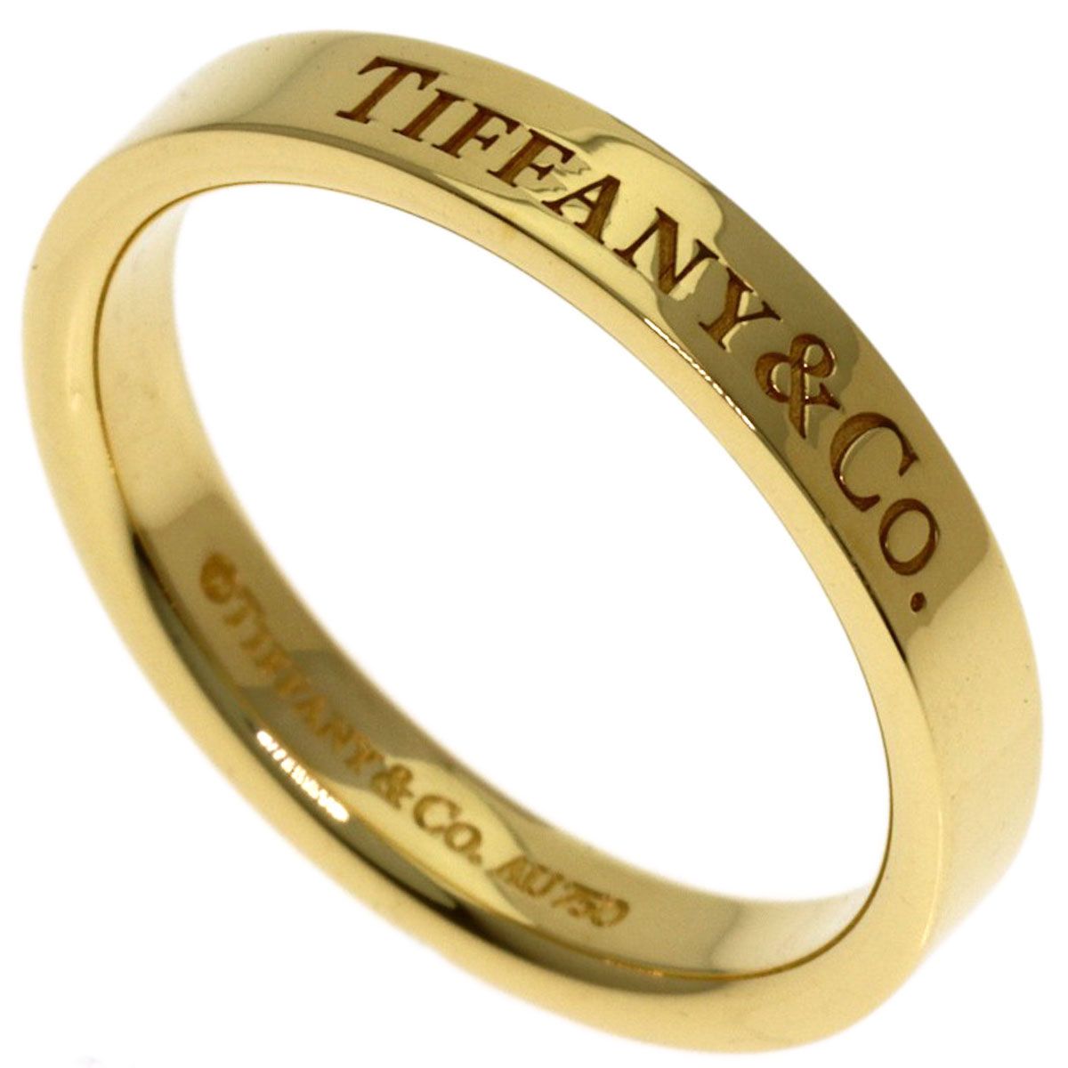 Tiffany & Co Flat Band Ring 18k Yellow Gold