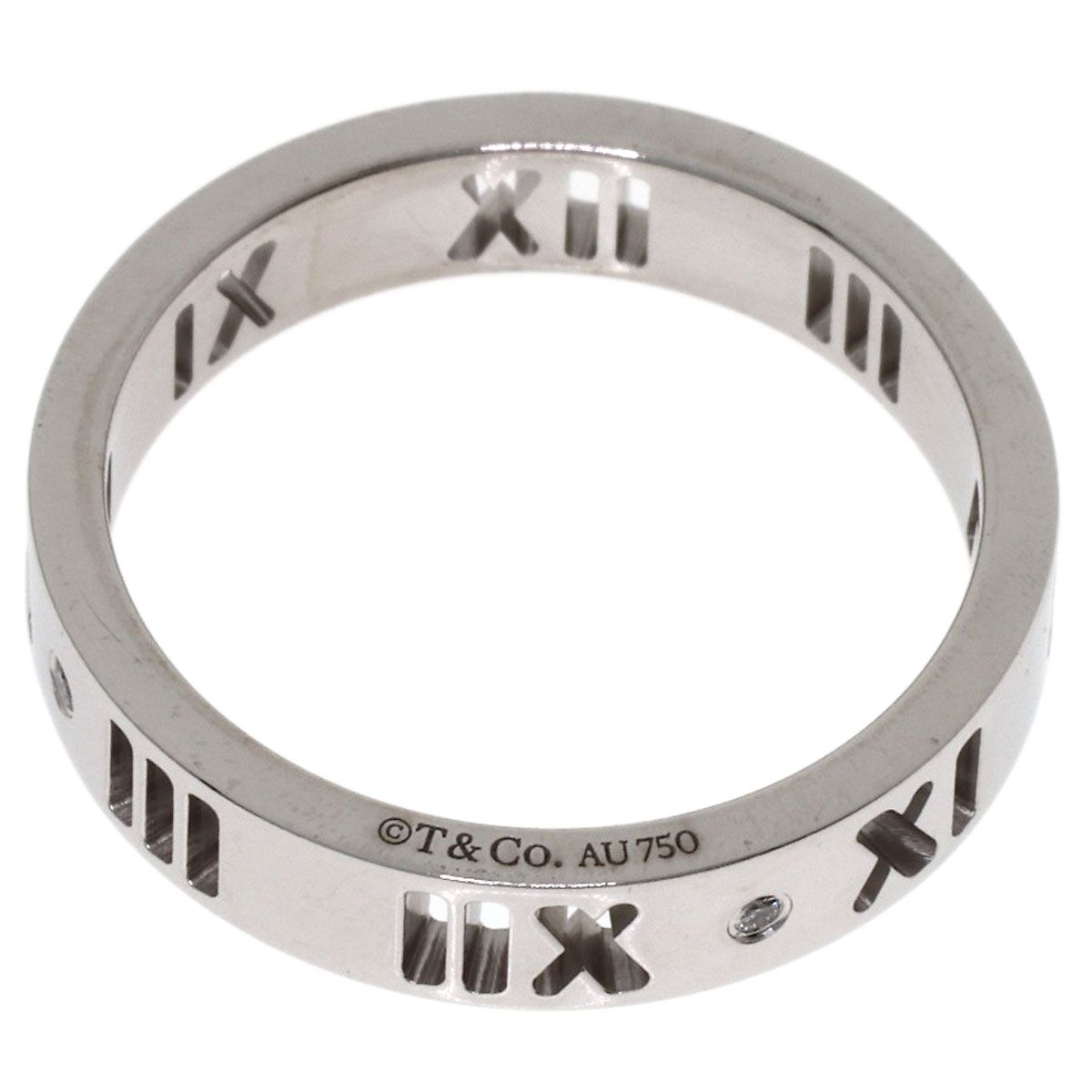 Tiffany & Co Atlas Diamond Ring 18k White Gold — view 4