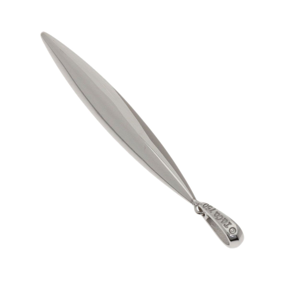 Tiffany & Co Feather Top Pendant 18k White Gold — view 2