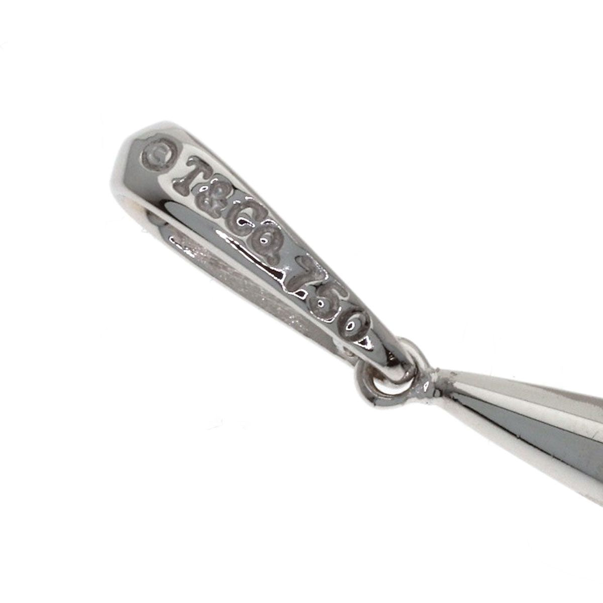 Tiffany & Co Feather Top Pendant 18k White Gold — view 4