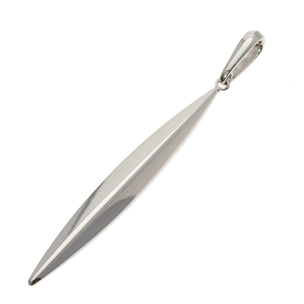Tiffany & Co Feather Top Pendant 18k White Gold