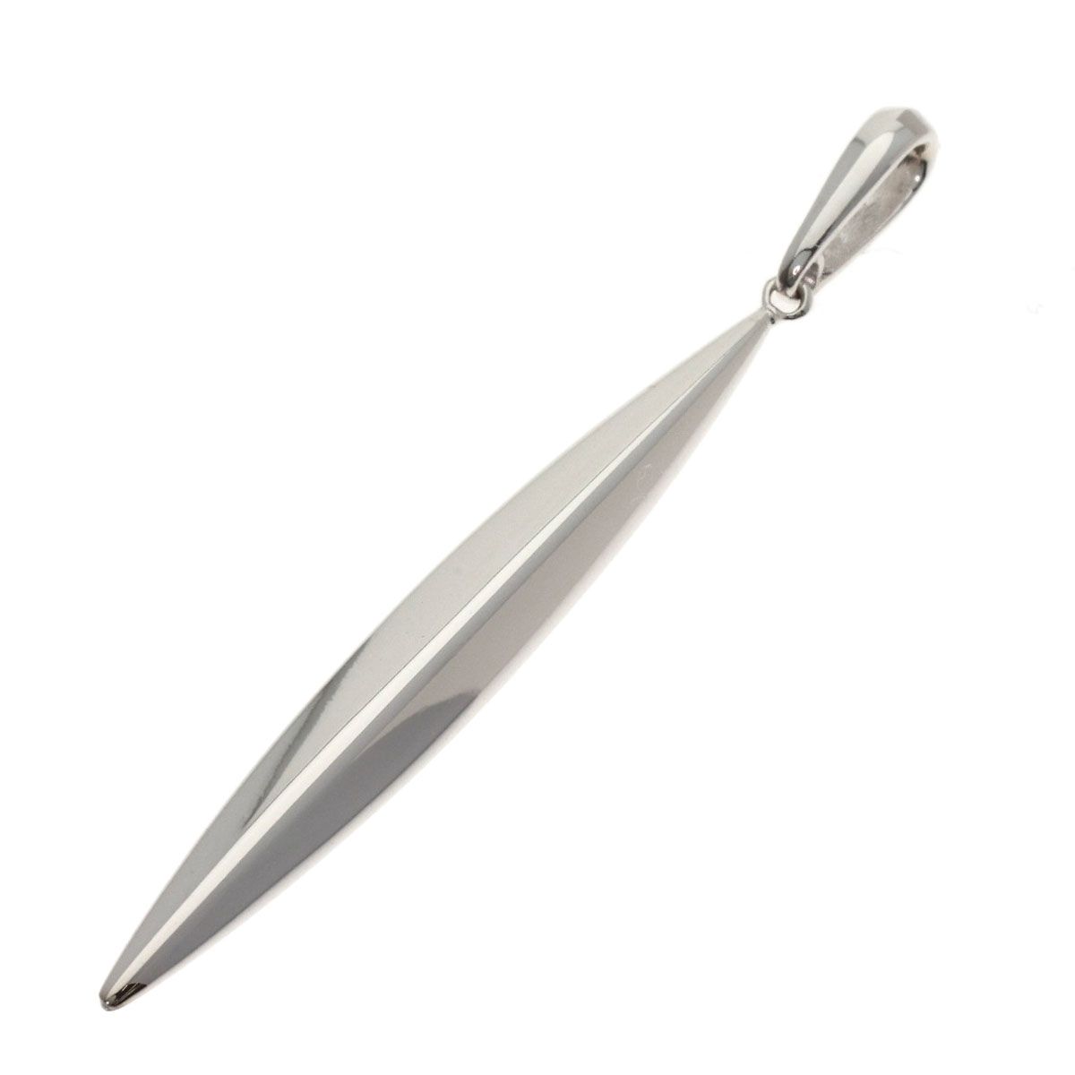 Tiffany & Co Feather Top Pendant 18k White Gold
