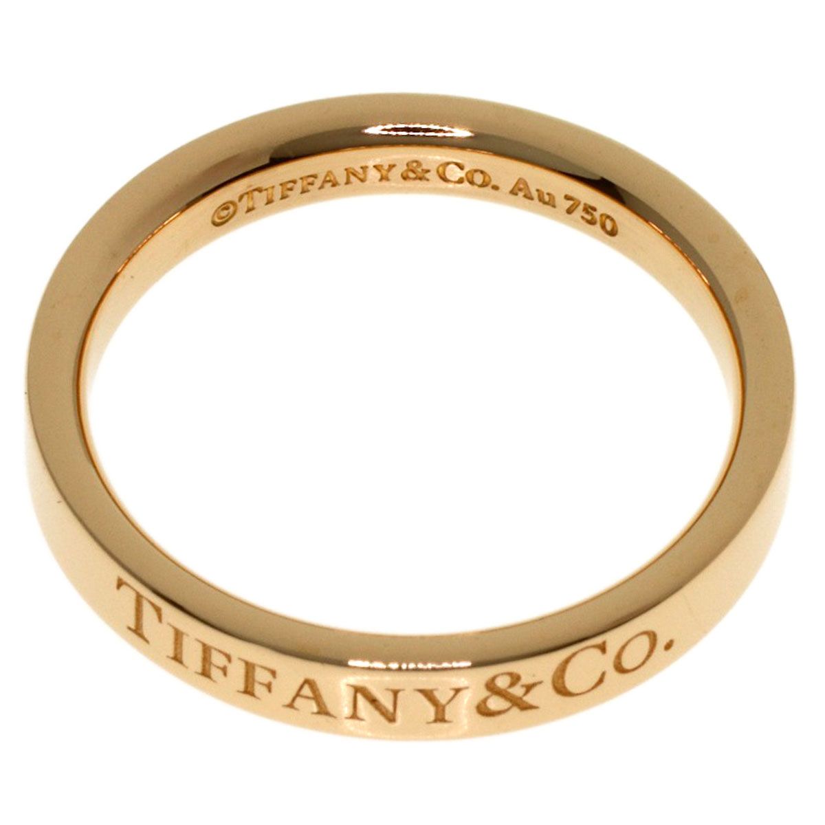 Tiffany & Co Flat Band Ring 18k Pink Gold — view 4