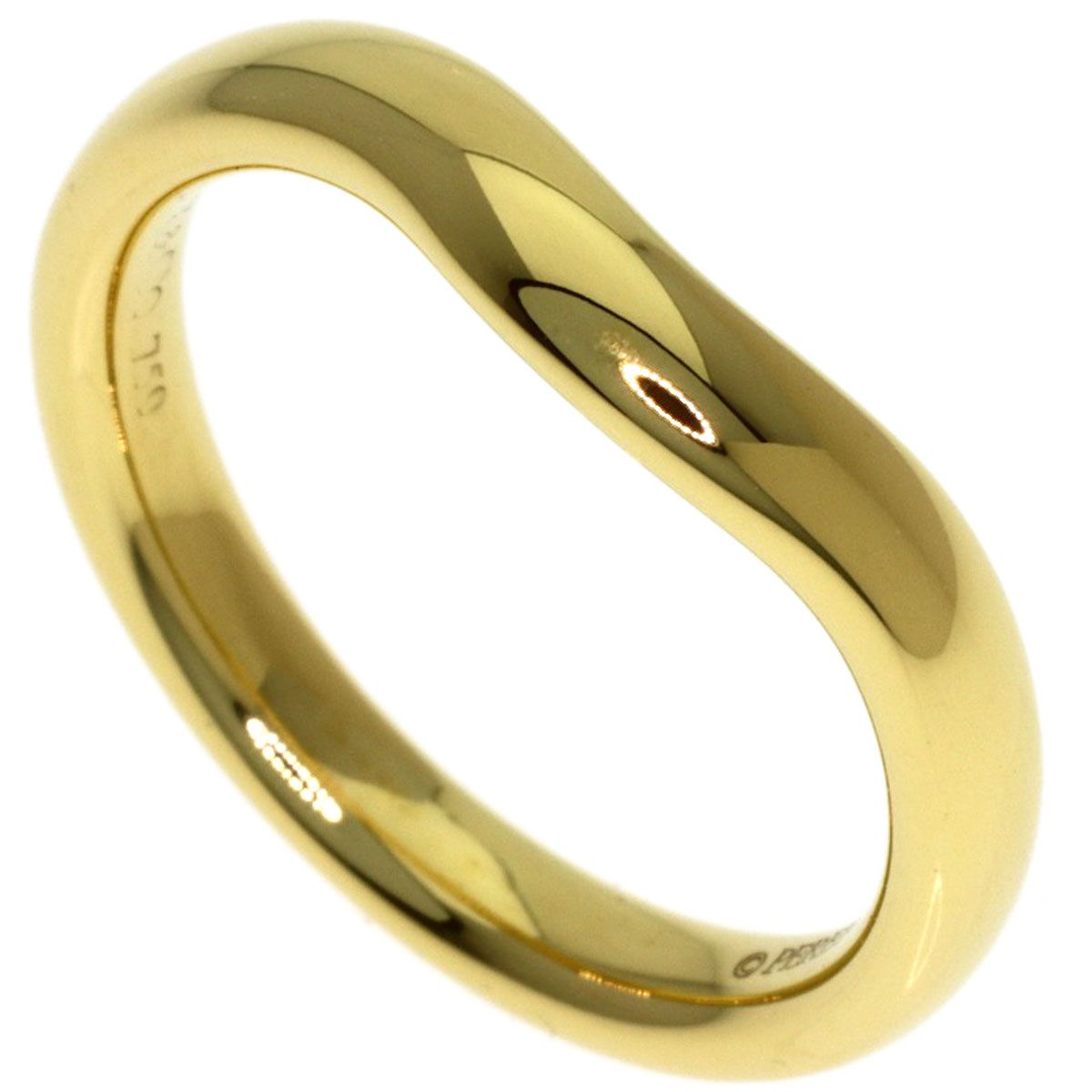 Tiffany & Co T Cube Band Ring 18k Yellow Gold