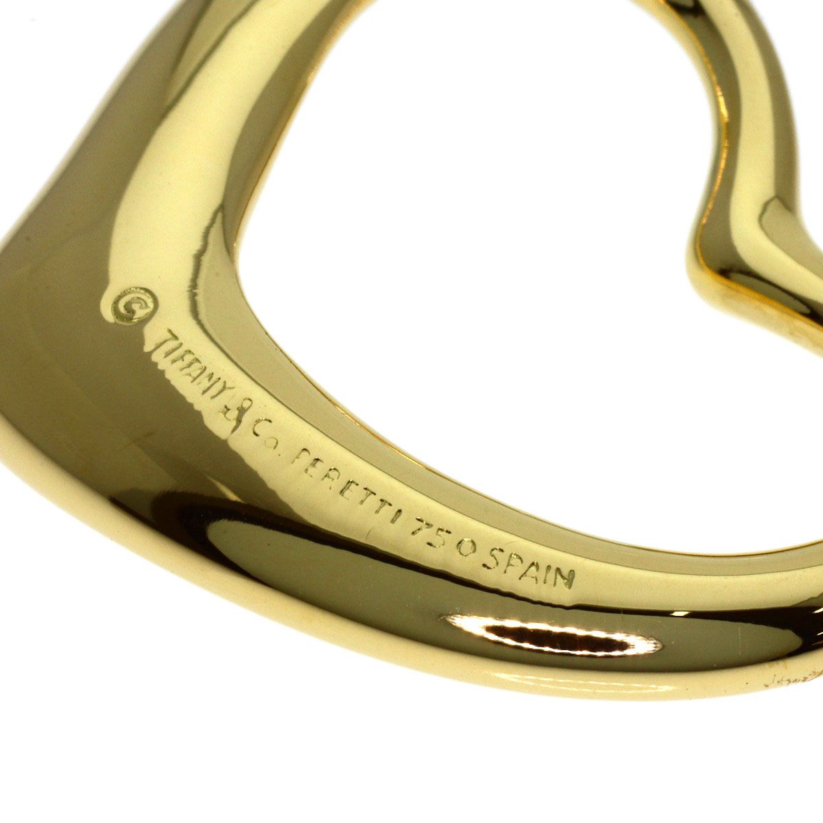 Tiffany & Co Open Heart Pendant 18k Yellow Gold — view 4
