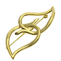 Tiffany & Co Double Leaf Brooch 18k Yellow Gold