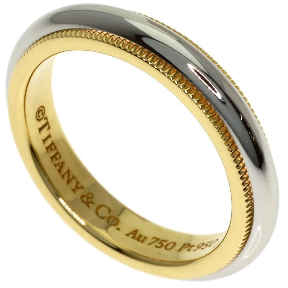 Tiffany & Co Mill Gray Ring 18k Yellow Gold