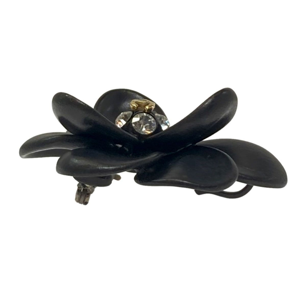 Chanel CC Logo Flower Motif Brooch Metal — view 3