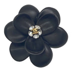 Chanel CC Logo Flower Motif Brooch Metal