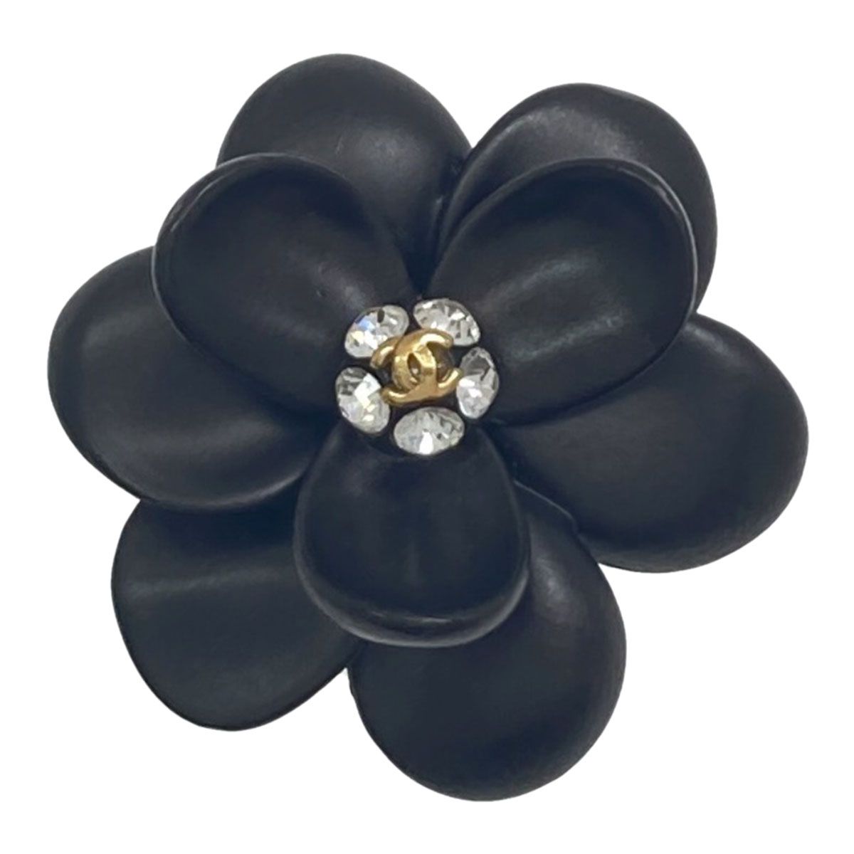 Chanel CC Logo Flower Motif Brooch Metal