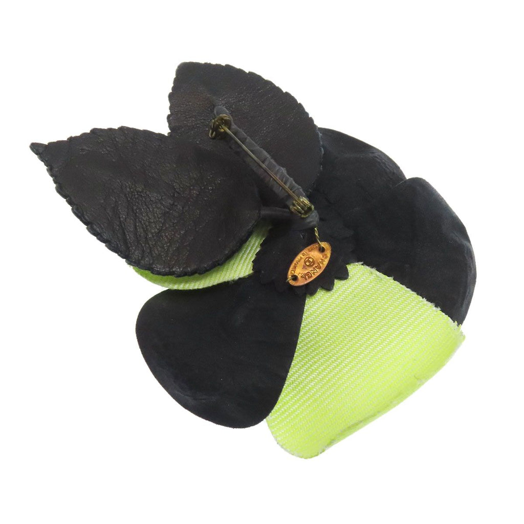 Chanel Camellia Brooch Leather — view 2