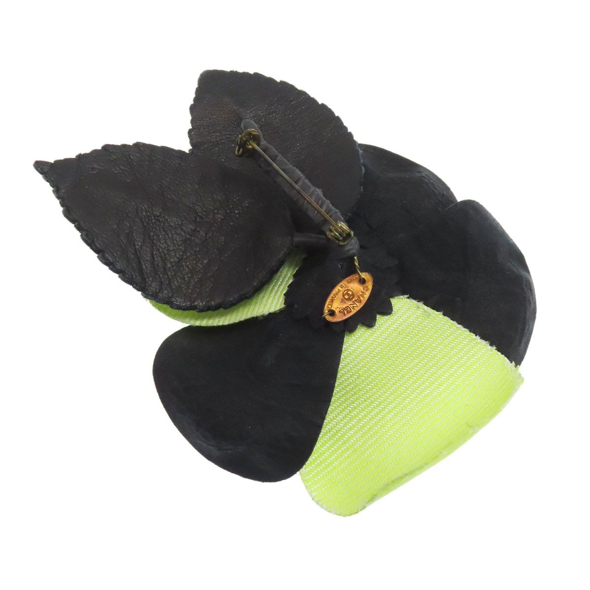 Chanel Camellia Brooch Leather — view 2