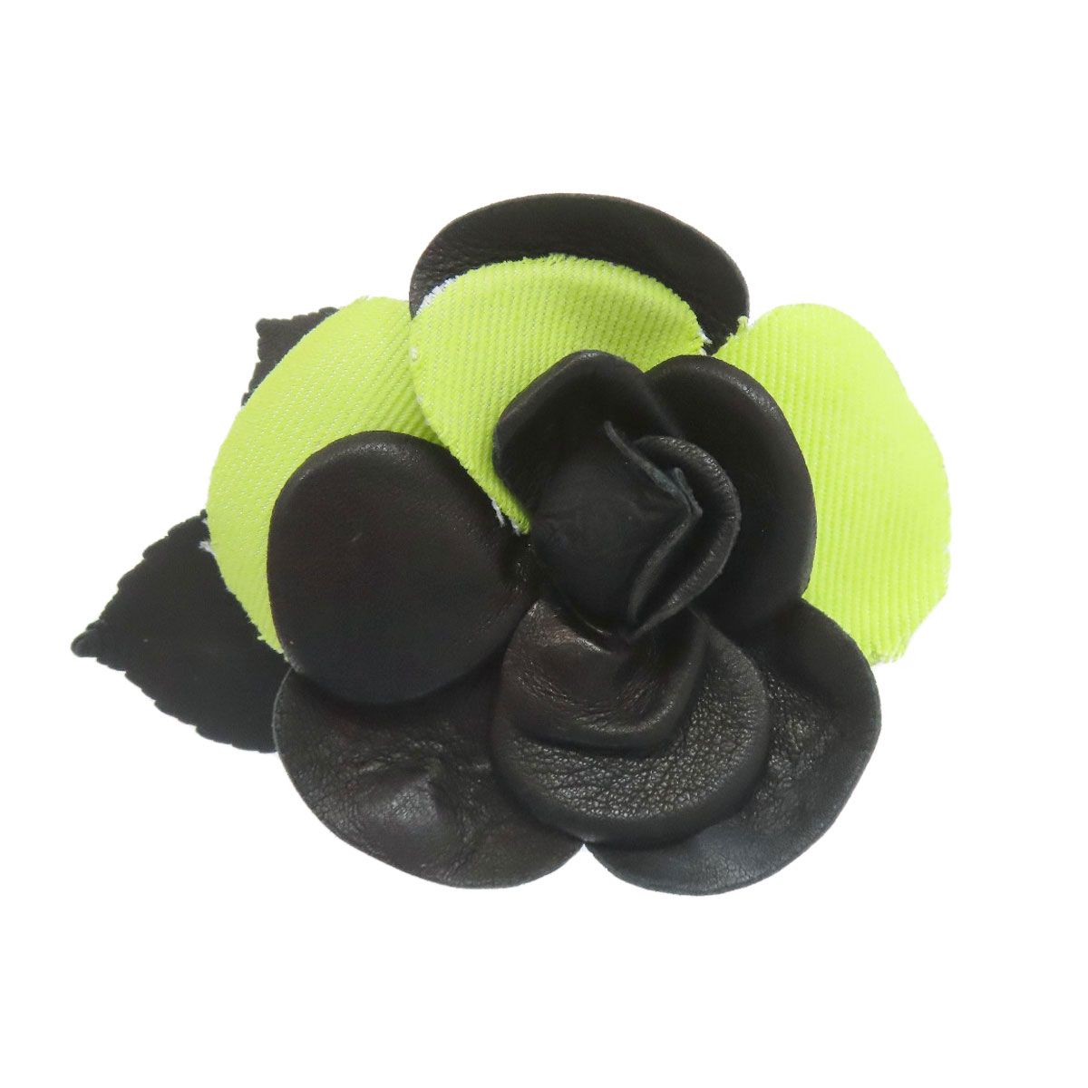 Chanel Camellia Brooch Leather