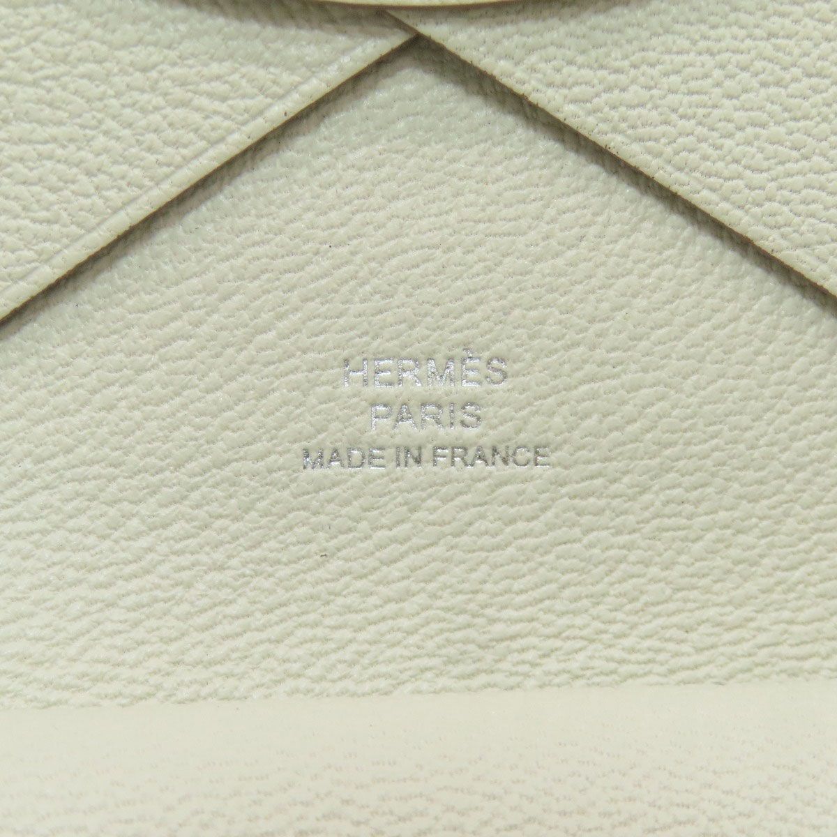 Hermes Calvi Duo Silver Card Case Chevre — view 5