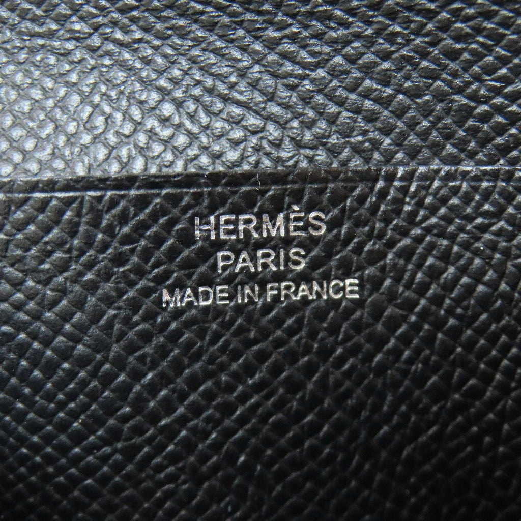 Hermes Bearn Compact Silver Bifold Wallet Epsom — view 7