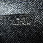 Hermes Bearn Compact Silver Bifold Wallet Epsom — view 7