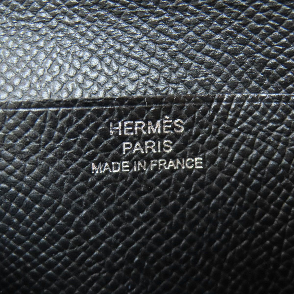 Hermes Bearn Compact Silver Bifold Wallet Epsom — view 7