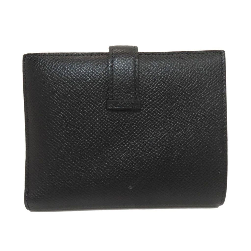 Hermes Bearn Compact Silver Bifold Wallet Epsom — view 2
