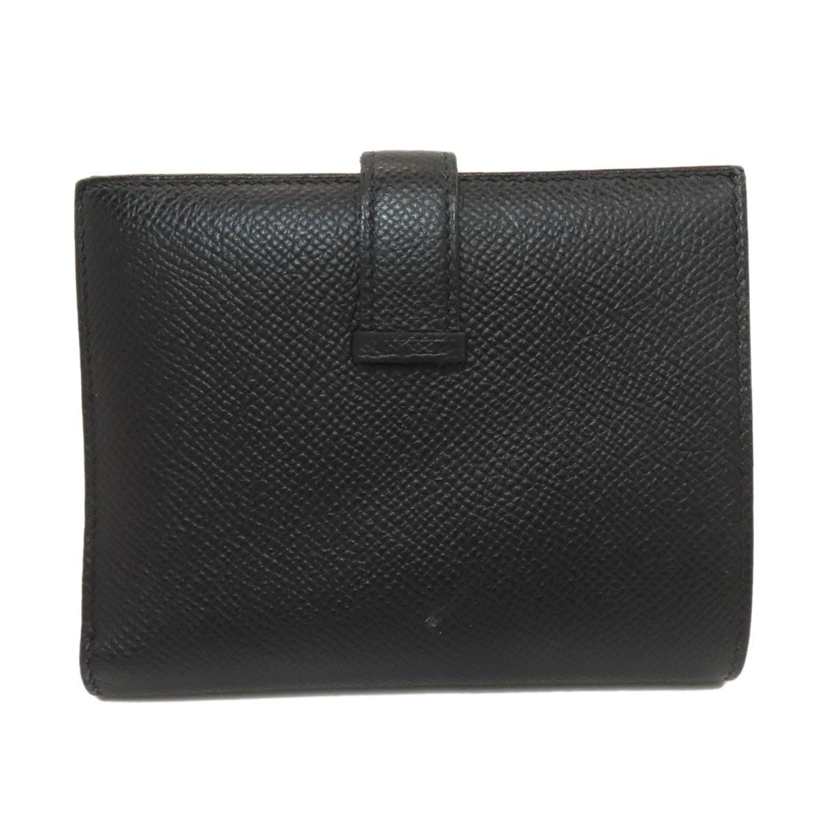Hermes Bearn Compact Silver Bifold Wallet Epsom — view 2