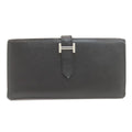 Hermes Bearn Souffle Silver Wallet Epsom
