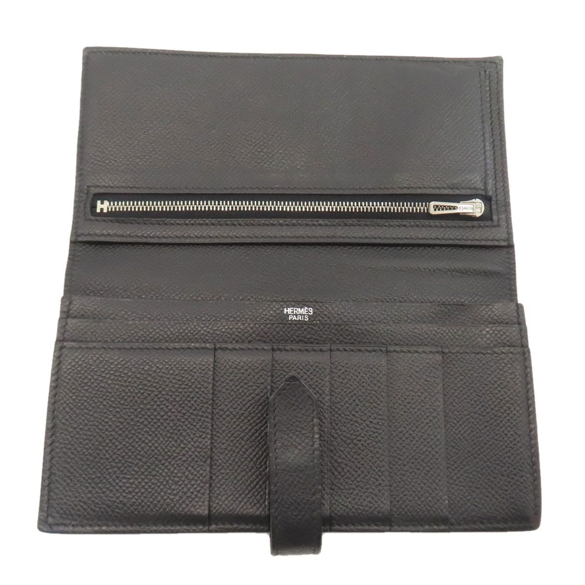 Hermes Bearn Souffle Silver Wallet Epsom — view 4