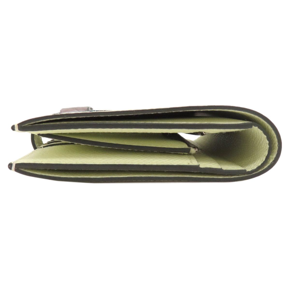 Hermes Bearn Compact Vert Fizz Silver Bifold Wallet Veau Epsom — view 3