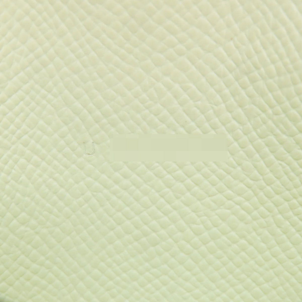 Hermes Bearn Compact Vert Fizz Silver Bifold Wallet Veau Epsom — view 8