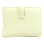 Hermes Bearn Compact Vert Fizz Silver Bifold Wallet Veau Epsom — view 2