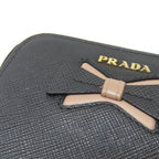 Prada Ribbon Motif Coin Case Saffiano — view 8