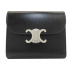 Celine Triomphe Flap Trifold Wallet Leather
