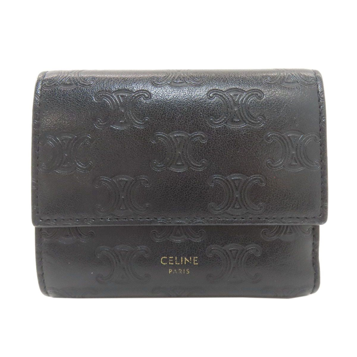 Celine Small Trifold Wallet Leather
