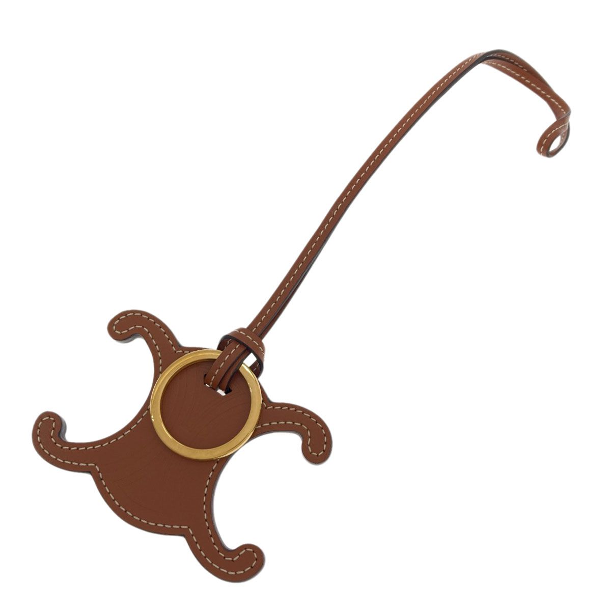 Celine Triomphe Charm Key Holder Leather