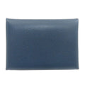 Hermes Calvi Duo Verso Silver Card Case Calf