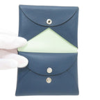 Hermes Calvi Duo Verso Silver Card Case Calf — view 4