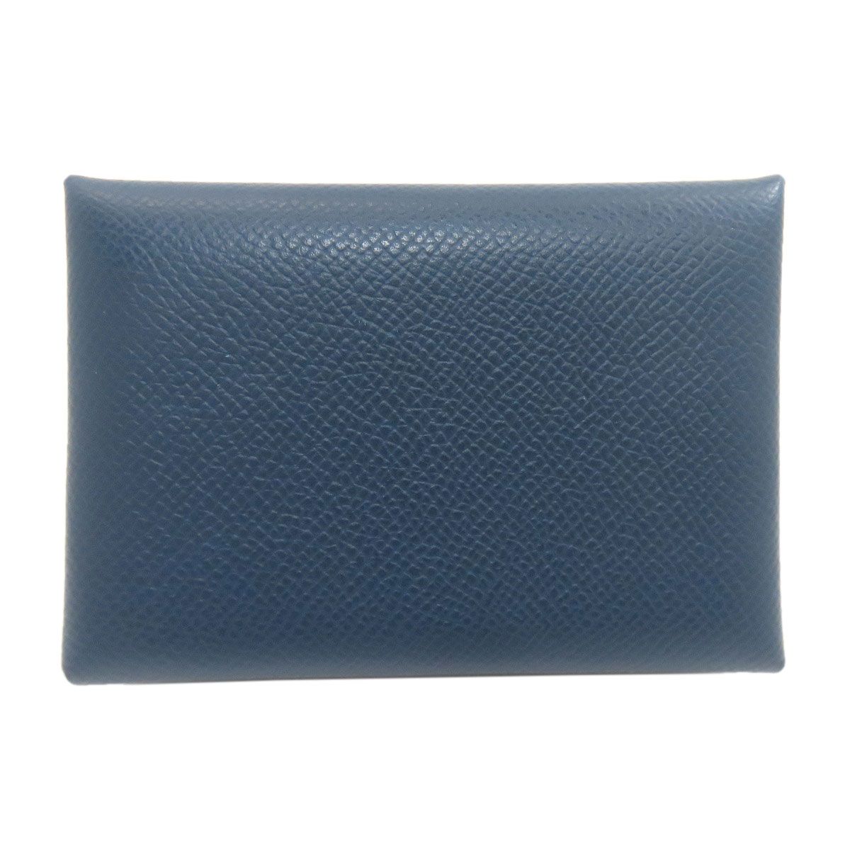 Hermes Calvi Duo Verso Silver Card Case Calf — view 2