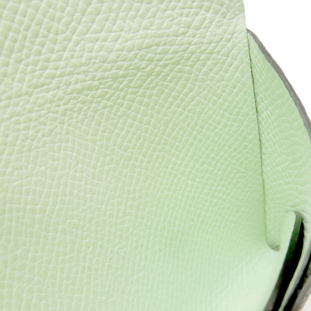 Hermes Calvi Duo Verso Silver Card Case Calf — view 8
