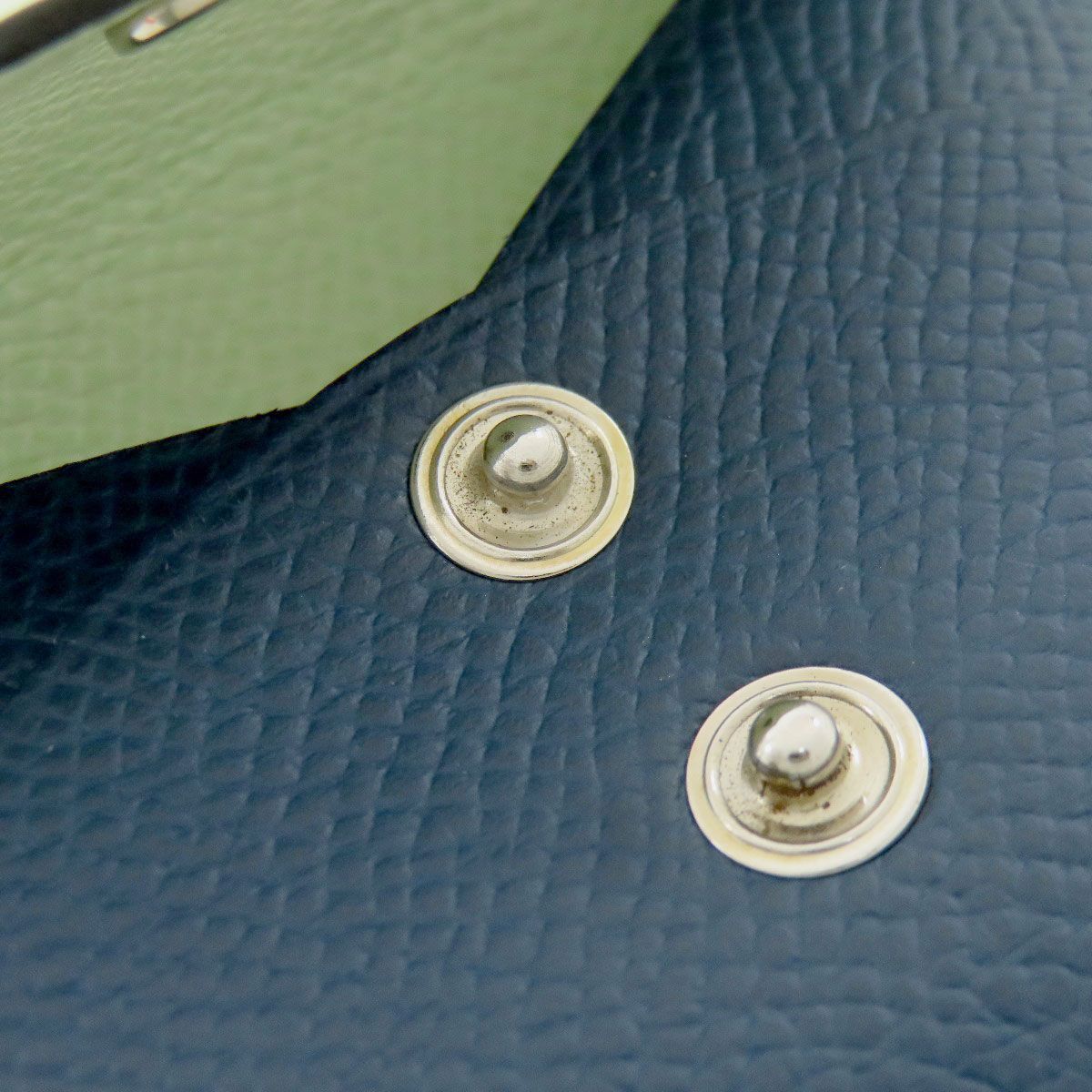 Hermes Calvi Duo Verso Silver Card Case Calf — view 9