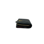 Prada Logo Saffiano Leather Bifold Wallet Mini Billfold Coin Purse Black — view 4