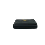 Prada Logo Saffiano Leather Bifold Wallet Mini Billfold Coin Purse Black — view 6