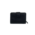 Prada Logo Saffiano Leather Bifold Wallet Mini Billfold Coin Purse Black — view 2
