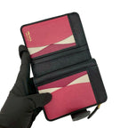 Prada Logo Saffiano Leather Bifold Wallet Mini Billfold Coin Purse Black — view 7